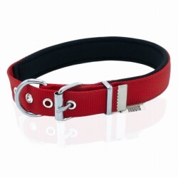 Doggie Konfor Dokuma Köpek Boyun Tasması Kırmızı 2,5x37 45 Cm - 3
