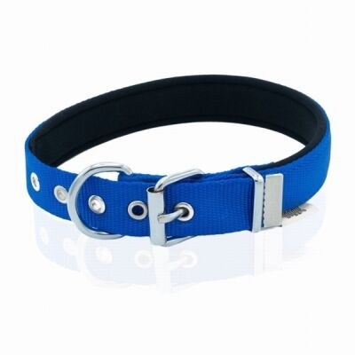 Doggie Konfor Dokuma Köpek Boyun Tasması Royalblue 2,5x37 45 Cm - 3