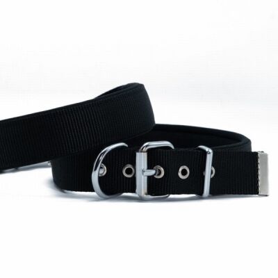 Doggie Konfor Dokuma Köpek Boyun Tasması Siyah 2,5x42 50 Cm - 1