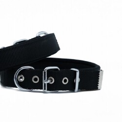 Doggie Konfor Dokuma Köpek Boyun Tasması Siyah 4x57 65 Cm - Doggie