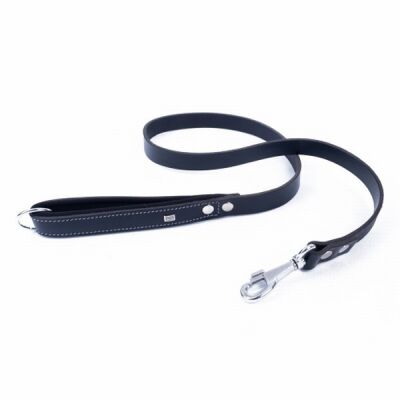 Doggie Konfor Klasik Deri Köpek Gezdirme Tasması Siyah 2,5x120 Cm - 2