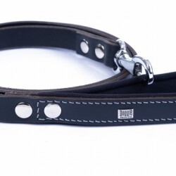 Doggie Konfor Klasik Deri Köpek Gezdirme Tasması Siyah 2x140 Cm - 3