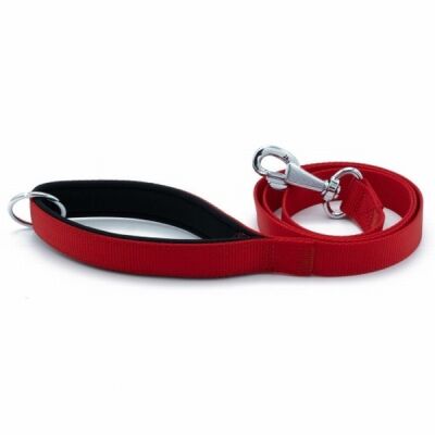 Doggie Konfor Klasik Dokuma Köpek Gezdirme Tasması Kırmızı 2,5x120 Cm - 1