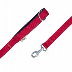 Doggie Konfor Klasik Dokuma Köpek Gezdirme Tasması Kırmızı 2,5x120 Cm - 2