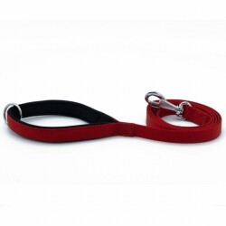 Doggie Konfor Klasik Dokuma Köpek Gezdirme Tasması Kırmızı 2x140 Cm - Doggie
