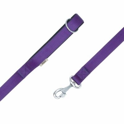 Doggie Konfor Klasik Dokuma Köpek Gezdirme Tasması Mor 2,5x120 Cm - 2