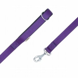 Doggie Konfor Klasik Dokuma Köpek Gezdirme Tasması Mor 2,5x120 Cm - 2