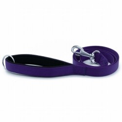 Doggie Konfor Klasik Dokuma Köpek Gezdirme Tasması Mor 2,5x120 Cm - Doggie