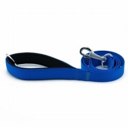 Doggie Konfor Klasik Dokuma Köpek Gezdirme Tasması Royalblue 2,5x120 Cm - Doggie