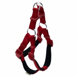 Doggie Konfor Ronin Dokuma Köpek Göğüs Tasması Kırmızı 2x45-55 Cm - Doggie