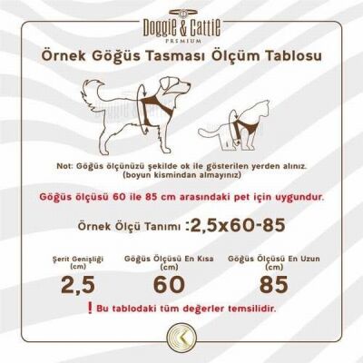 Doggie Konfor Ronin Dokuma Köpek Göğüs Tasması Kırmızı 2x45-55 Cm - 3