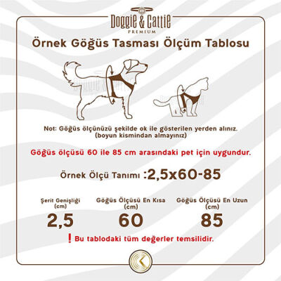 Doggie Konfor Ronin Dokuma Kırmızı Köpek Göğüs Tasması Medium 2 x 45-55 cm - 3