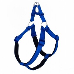 Doggie Konfor Ronin Dokuma Köpek Göğüs Tasması Royalblue 2,5x65-75 Cm - Doggie