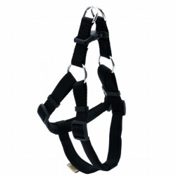 Doggie Konfor Ronin Dokuma Köpek Göğüs Tasması Siyah 2x45-55 Cm - Doggie