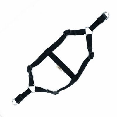 Doggie Konfor Ronin Dokuma Köpek Göğüs Tasması Siyah 2x45-55 Cm - 2