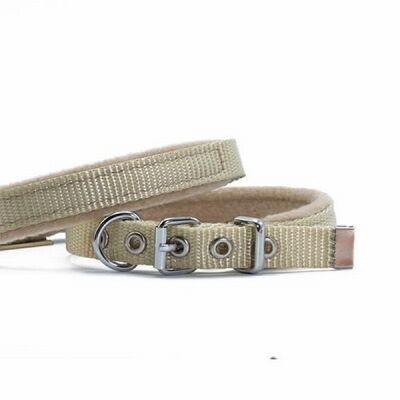 Doggie Polar Dokuma Köpek Boyun Tasması Haki 1,5x20-25 Cm - 2