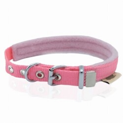 Doggie Polar Pedli Sade Dokuma Köpek Boyun Tasması Pembe 1,5x25-30 Cm - 3