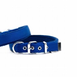 Doggie Polar Pedli Sade Dokuma Köpek Boyun Tasması Royalblue 2x35-40 Cm - Doggie