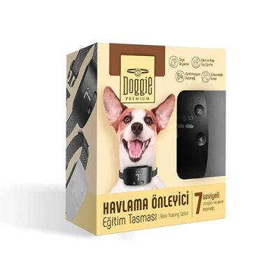 Doggie Premium Havlama Önleyici Köpek Eğitim Tasması Siyah - 1