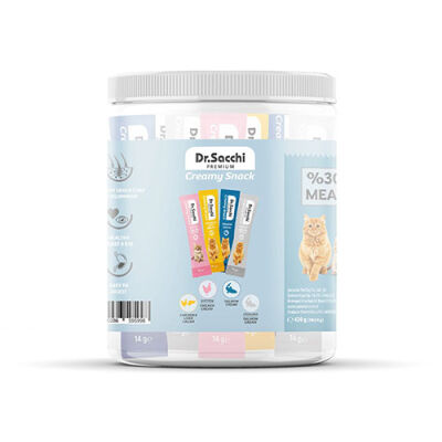 Dr.Sacchi Creamy Snack Karışık Sıvı Kedi Ödülü 30x14 Gr - 1