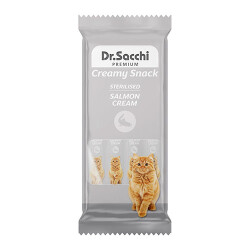 Dr.Sacchi Creamy Snack Somonlu Sıvı Kısırlaştırılmış Kedi Ödülü 4x14 Gr - Dr.Sacchi