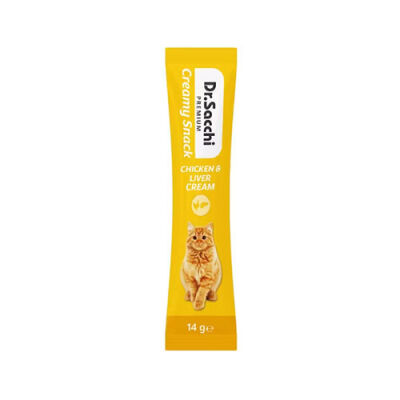 Dr.Sacchi Creamy Snack Tavuklu ve Ciğerli Sıvı Kedi Ödülü 14 Gr - 1