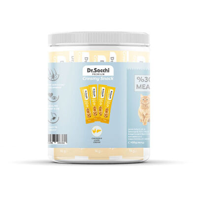 Dr.Sacchi Creamy Snack Tavuklu ve Ciğerli Sıvı Kedi Ödülü 30x14 Gr - 1