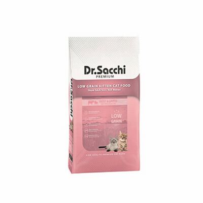 Dr.Sacchi Premium Sığır Etli ve Kuzu Etli Düşük Tahıllı Yavru Kedi Maması 10 Kg - 1
