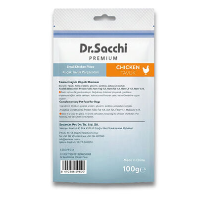 Dr.Sacchi Premium Küçük Tavuk Parçacıklı Tahılsız Köpek Ödülü 100 Gr - 2