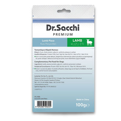 Dr.Sacchi Premium Kuzu Parçacıklı Tahılsız Köpek Ödülü 100 Gr - 2