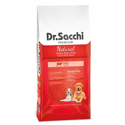 Dr.Sacchi Premium Natürel Beef Sığır Etli Yetişkin Köpek Maması 15 Kg - 1