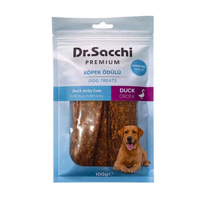 Dr.Sacchi Premium Ördek Kuru Kesim Jerky Tahılsız Köpek Ödülü 100 Gr - 1