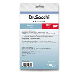 Dr.Sacchi Premium Sığır Eti Şeritli Tahılsız Köpek Ödülü 100 Gr - 2