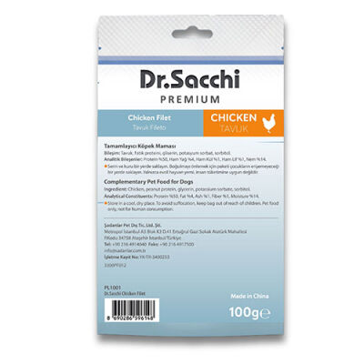 Dr.Sacchi Premium Tavuk Fileto Tahılsız Köpek Ödülü 100 Gr - 2