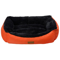 Dubex Jellybean Kedi ve Köpek Yatağı Turuncu Antrasit XL Gri 95x70x22 Cm - Dubex