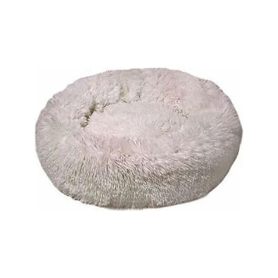 Dubex Ponchik Peluş Yuvarlak Kedi ve Köpek Yatağı Beyaz XL - 1