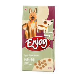 Enjoy Biftekli Yetişkin Köpek Maması 15 Kg - Enjoy
