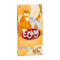 Enjoy Multi Color Yetişkin Kedi Maması 15 Kg - Enjoy