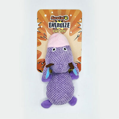 EuroCat Peluş Mor İnek Kedi Oyuncağı - 1