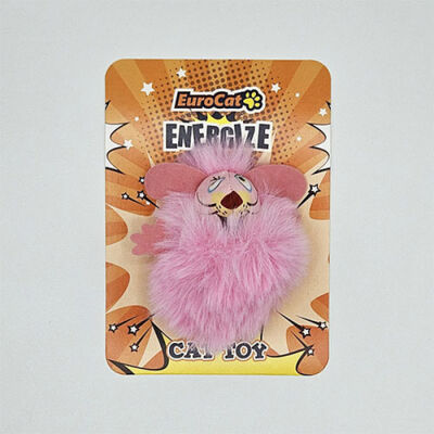 EuroCat Pembe Tüylü Fare Kedi Oyuncağı - 1