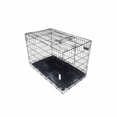 EuroDog Tel Köpek Kafesi Siyah 120x77x90 Cm - 1