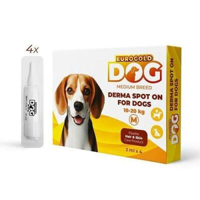 EuroGold Dog Köpek Deri Bakım Damlası 10-20 Kg 4x2 Ml - 1