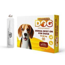 EuroGold Dog Deri Bakım Damlası 10-20 Kg 4x2 Ml - EuroGold