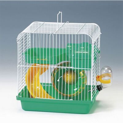 EuroGold Hamster Kafesi Yeşil Beyaz 23x17x25 Cm - 1