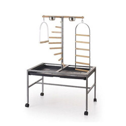 EuroGold Papağan Eğitim Sehpası Siyah - EuroGold