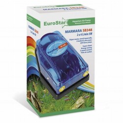 EuroStar Marmara Çift Çıkışlı Akvaryum Hava Motoru 2x4 L 5w - EuroStar