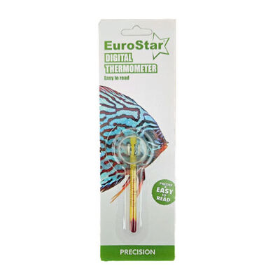 EuroStar Sarı Cam Civalı Derece 6 cm Termometre - 1