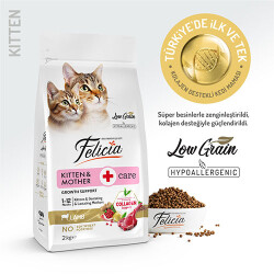 Felicia Hypoallergenic Kuzulu Düşük Tahıllı Yavru Kedi Maması 2 Kg - Felicia