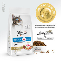 Felicia Hypoallergenic Somonlu Düşük Tahıllı Yetişkin Kedi Maması 2 Kg - 1