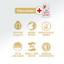 Felicia Hypoallergenic Tavuklu ve Hamsili Düşük Tahıllı Yavru Kedi Maması 12 Kg - 2
